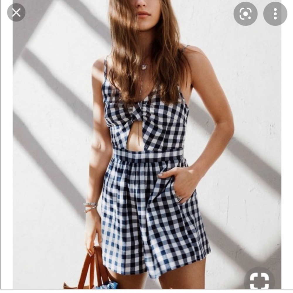 American Eagle Gingham Romper